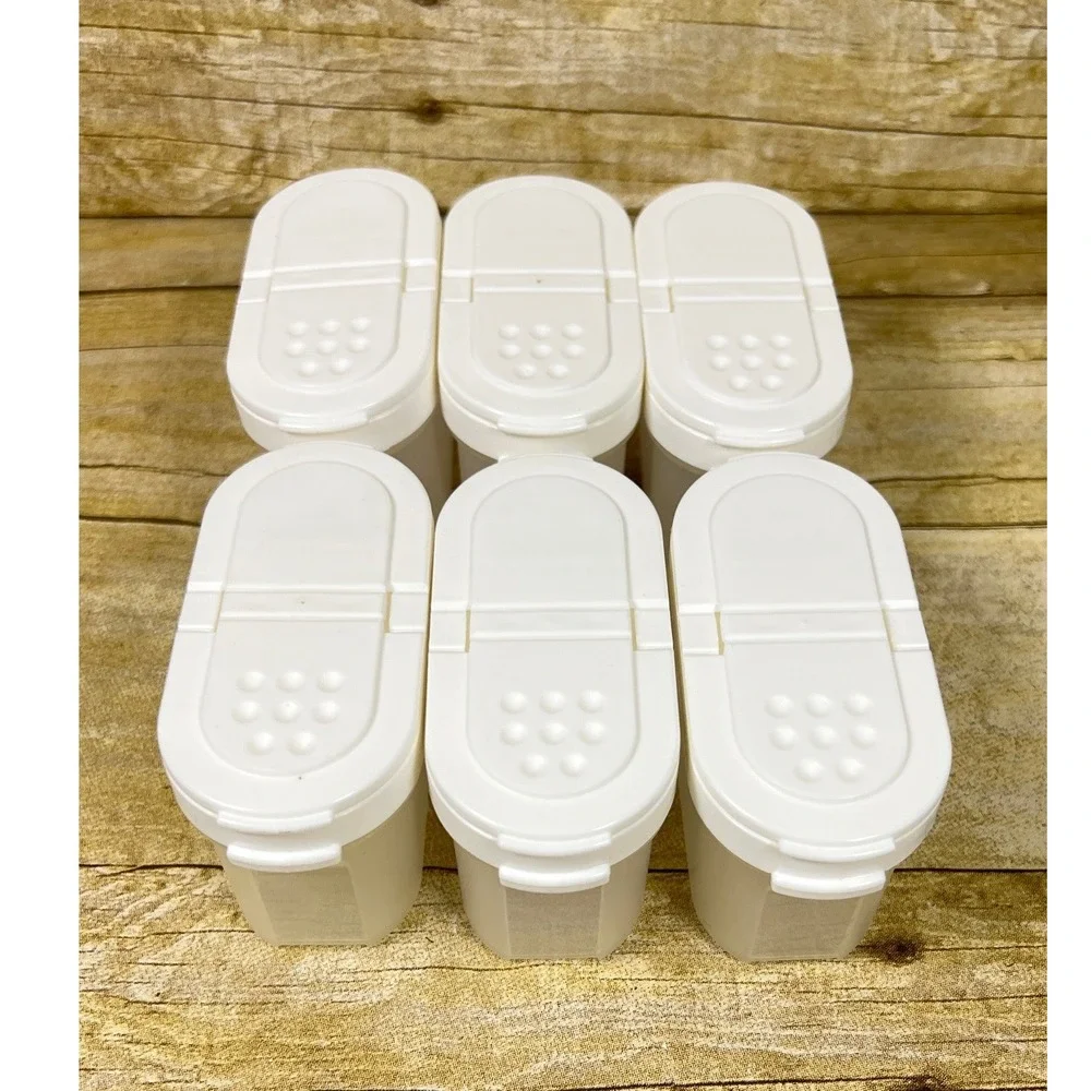 Vintage Tupperware Spice Small  Containers with White Seals Modular Mates
